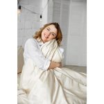 Комплект постельного белья семейный  с простыней 180х200 Кремовый — изображение 4