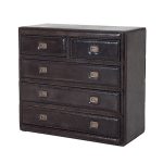 Комод  Flemming из дерева с отделкой из натуральной кожи