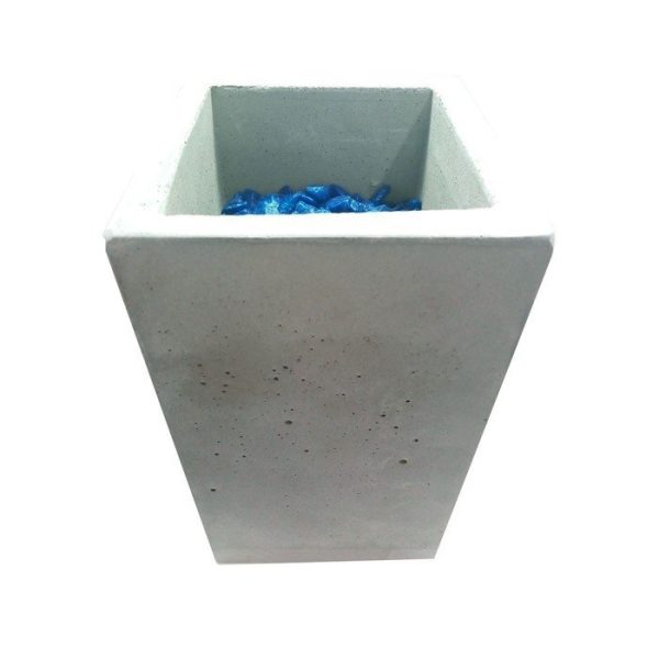 Бетонное кашпо Мартин серое — изображение 2