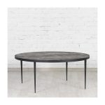 Круглый журнальный стол SOHO из массива дерева и металла 