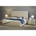 Кровать Letto с обивкой из экокожи или велюра 160х200 см