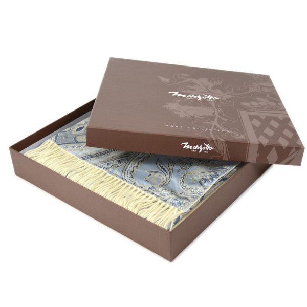 Плед из шерсти мериноса с добавлением кашемира и шелка CRISTALLO  — изображение 3