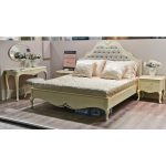 Кровать с решеткой отделка матовый лак цвета слоновой кости BREVIO SALOTTI FRANCA 180х200 см