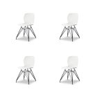 НАБОР из 4Х СТУЛЬЕВ CLAUDIO BELLINI НА МЕТАЛЛИЧЕСКИХ НОЖКАХ