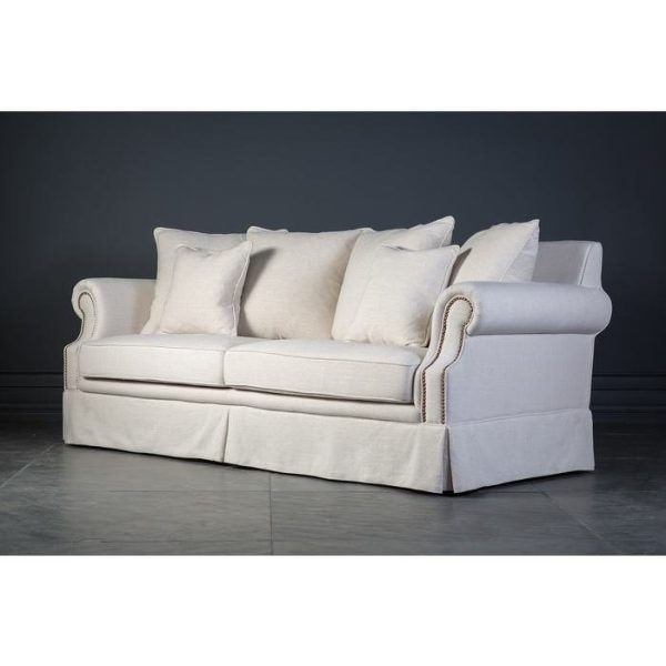 Диван Бурже декорированный латунными гвоздиками  — изображение 3