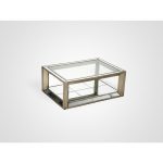 Стол кофейный прямоугольный, декорирован вставками из зеркал — изображение 2