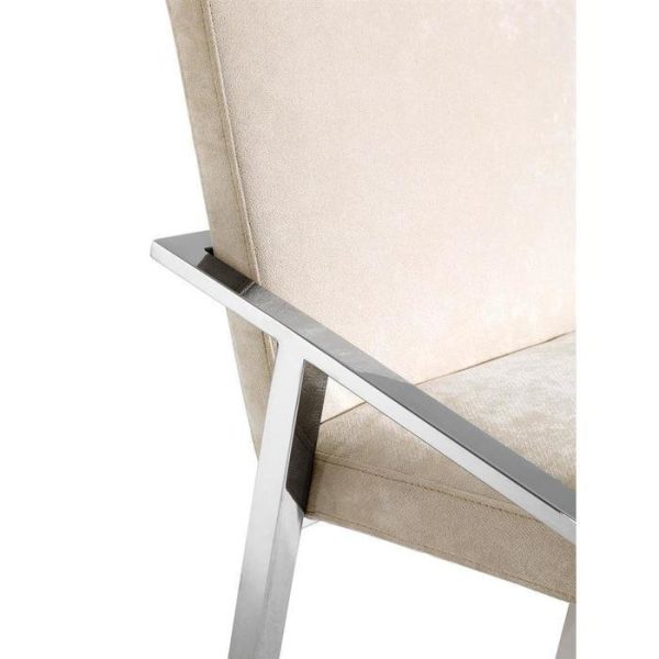 стул с мягкой обивкой Reynolds Бежевый — изображение 4