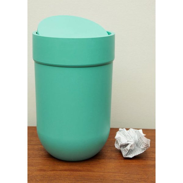 Контейнер мусорный Umbra touch с крышкой морская волна — изображение 5