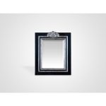 Зеркало в черной раме из дерева махагони 