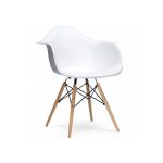 СТУЛ EAMES НА ДЕРЕВЯННЫХ НОЖКАХ белый