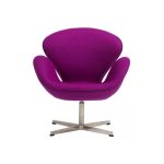 Кресло Swan Chair Лилового цвета