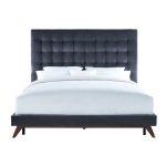 Кровать Eden0 Серый Велюр 160х20 см