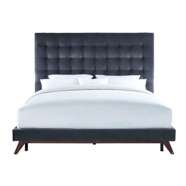 Кровать Eden0 Серый Велюр 160х20 см — изображение 1