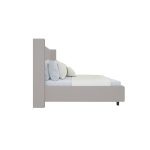 Кровать с декоративными гвоздиками Wing 140x200 см Велюр Бежевый — изображение 2