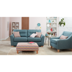 Диван двухместный серо-голубой — изображение 2