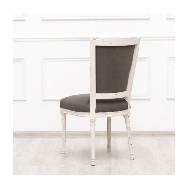 Стул PARIS с обивкой из ткани серого цвета — изображение 3