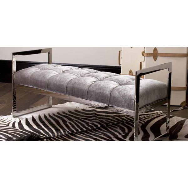 Банкетка  с бархатной обивкой 58x129x50 см — изображение 3