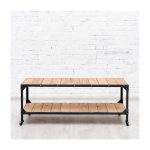 Журнальный стол Newport из массива дерева на колесиках 