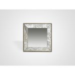 Настенное зеркало-поднос с золотистым узором