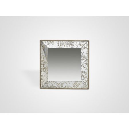 Настенное зеркало-поднос с золотистым узором