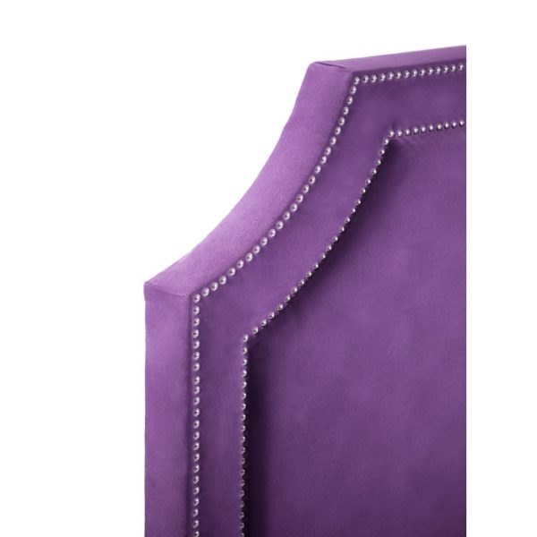 КРОВАТЬ с мягким изголовьем декорированным гвоздями 120х200 см — изображение 4