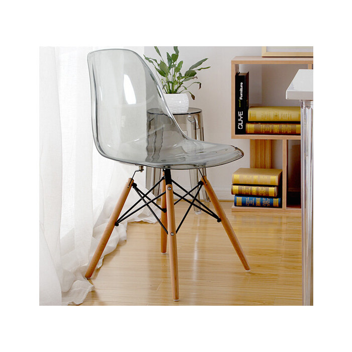 Набор из шести стульев с серым прозрачным сидением фото и цена, купить