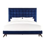 Кровать Eden Синий Велюр 160х200 см