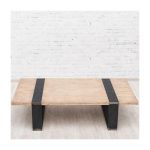 Журнальный столик New York из массива дерева и металла  — изображение 5