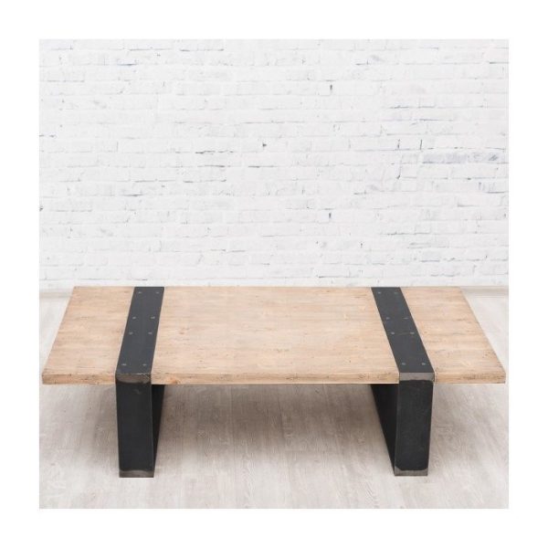 Журнальный столик New York из массива дерева и металла  — изображение 5