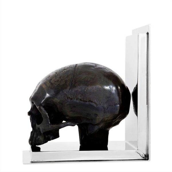 Держатели для книг Bookend Skull  из полированной нержавеющей стали — изображение 5