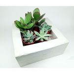 КВАДРАТНОЕ БЕТОННОЕ КАШПО белое