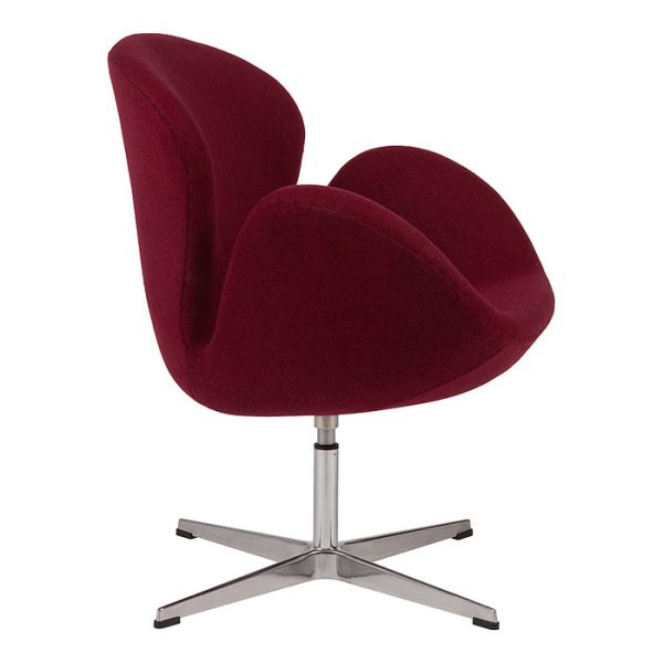 Кресло Swan Chair Бордового цвета — изображение 3