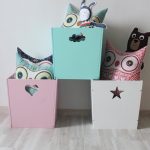 Деревянный ящик для игрушек бирюзовый с облачком — изображение 3