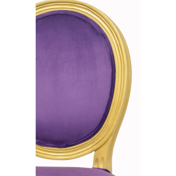 стул с мягкой обивкой Volker violet gold — изображение 6