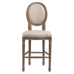 Барный стул Vintage French Round Кремовый Лен