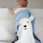 Плед МИШКА 60х90 светло-голубой+белый — изображение 2