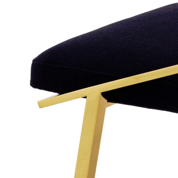 Стул  Reynolds обтянут тканью черного цвета 80x50x56 см — изображение 5