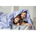 Комплект постельного белья стандарт с простыней на резинке 160х200 Индиго — изображение 5