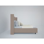 Кровать Wing-2 160x200 см Велюр Серый — изображение 6