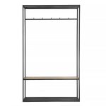 Вешалка в прихожую Hallra black темный дуб