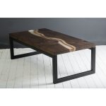 стол журнальный из массива американского ореха и металла