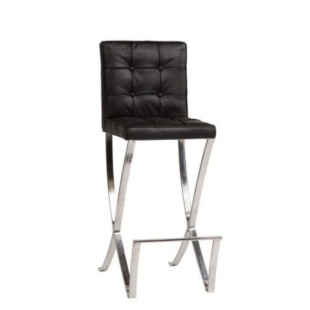 Стул Barcelona Dining Chair Черная Натуральная Кожа