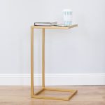 Прикроватный столик со столешницей из темного стекла — изображение 2