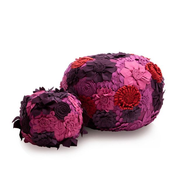 Шерстяной пуф Loca Nera small garden flower — изображение 2