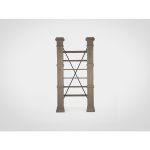 Этажерка из дуба и металла