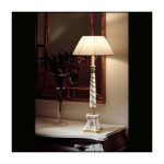 Настольная лампа Casali с абажуром из плотной белой ткани