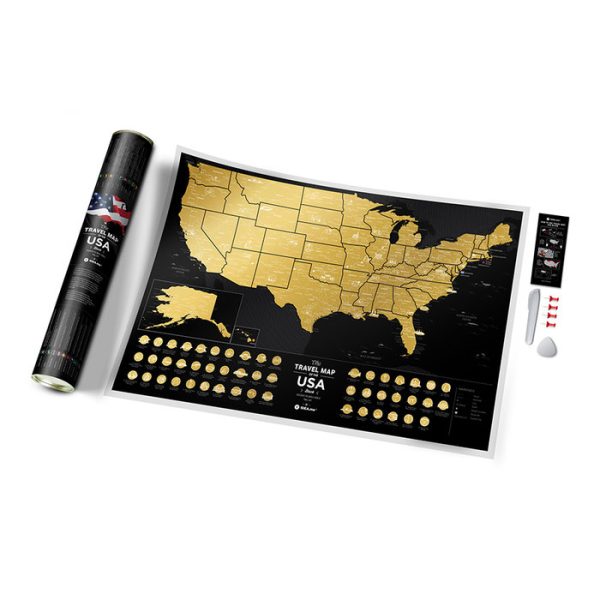 Карта travel map usa black — изображение 10