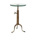 Кофейный столик  Table Brompton с круглой стеклянной столешницей  