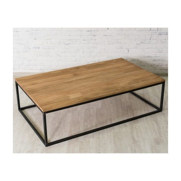 Журнальный столик Liverpool из массива дуба и металла  — изображение 3