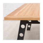 Обеденный стол London на металлическом каркасе со столешницей из массива дуба — изображение 3